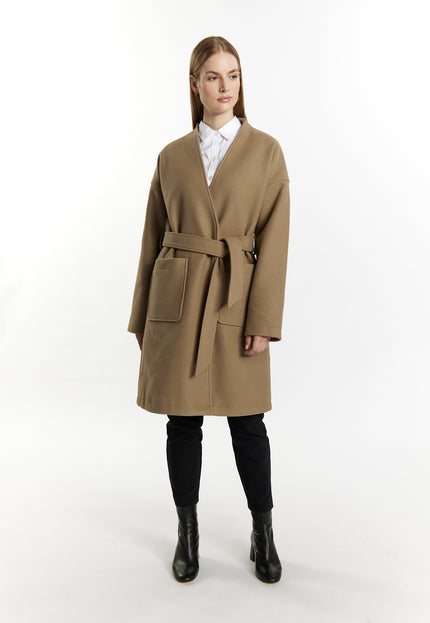 Dreimaster Klassik Women's Transitional Coat In A Wool Look