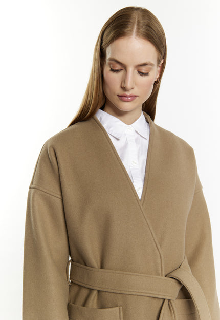 Dreimaster Klassik Women's Transitional Coat In A Wool Look