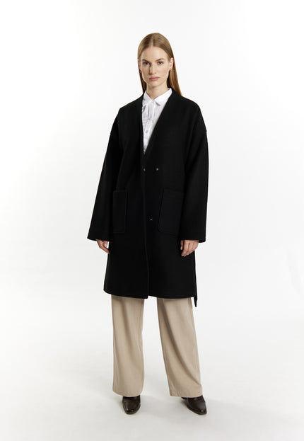 Dreimaster Klassik Women's Transitional Coat In A Wool Look