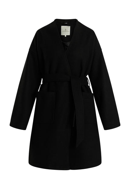 Dreimaster Klassik Women's Transitional Coat In A Wool Look