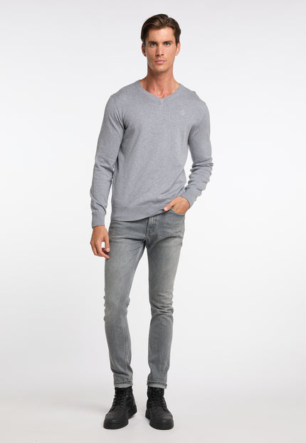 Dreimaster klassik Men's Basic Fine Knit Sweater