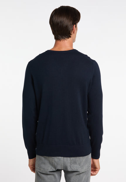 Dreimaster klassik Men's Basic Fine Knit Sweater