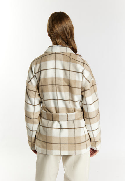 Dreimaster Vintage Women's Transition Jacket With Checked Pattern Imane