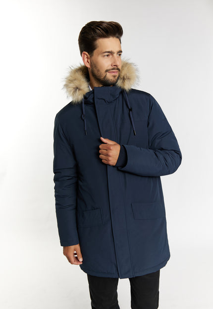 DreiMaster Klassik Herren Winterjacke mit Kunstfell