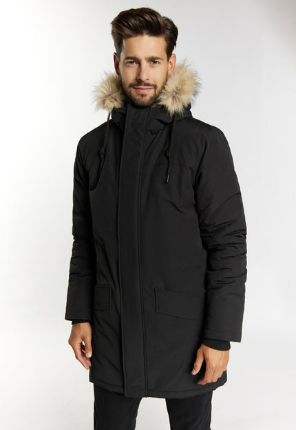 DreiMaster Klassik Herren Winterjacke mit Kunstfell