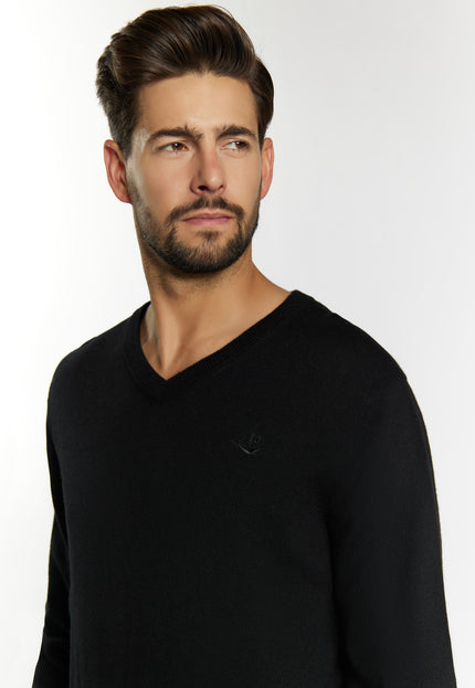 Dreimaster klassik Men's Basic Fine Knit Sweater