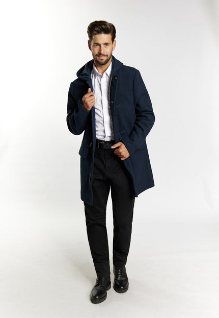 Dreimaster Klassik Men's Transitional Coat Made Of Wool Blend