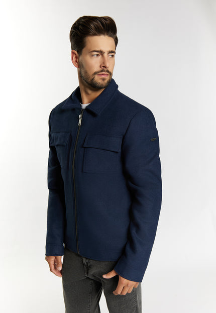 Dreimaster Vintage Men's Transitional Jacket Made From A Wool Blend