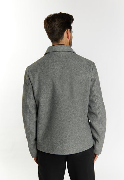 Dreimaster Klassik Men's Transitional Jacket In A Wool Look