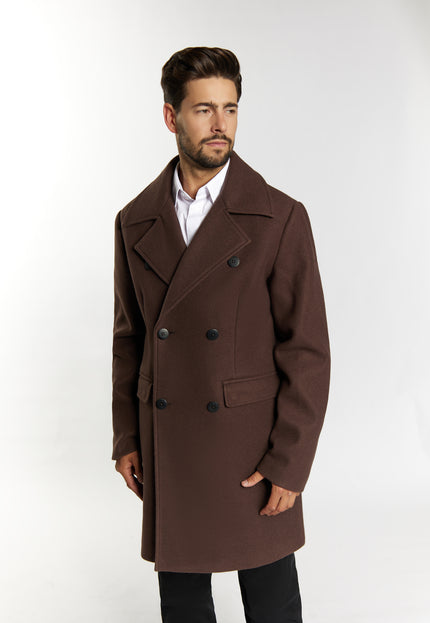 DreiMaster Klassik Men's Transitional Coat In A Wool Look