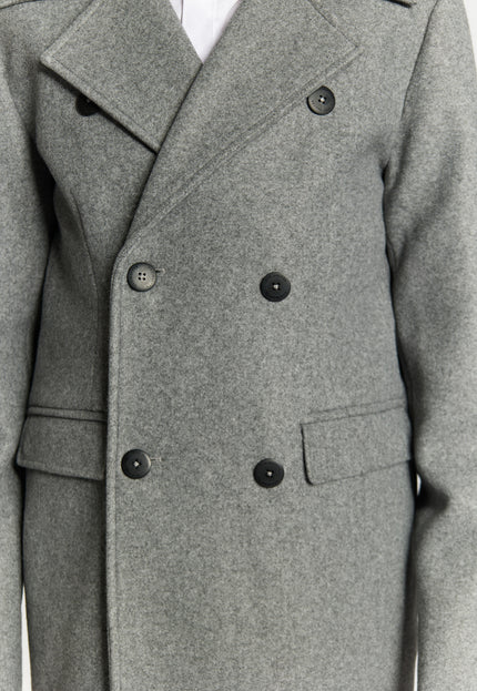 DreiMaster Klassik Men's Transitional Coat In A Wool Look