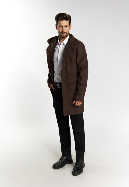 Dreimaster Klassik Men's Transitional Coat Made Of Wool Blend