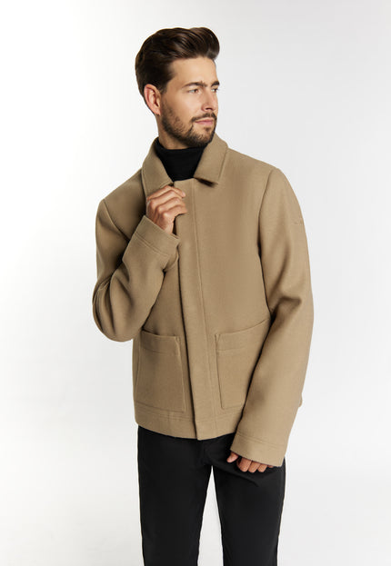 Dreimaster Klassik Men's Transitional Jacket In A Wool Look