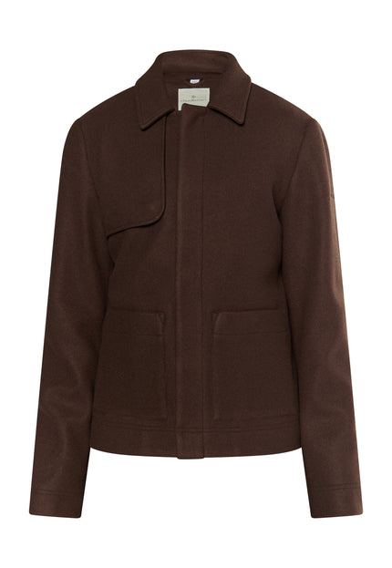 Dreimaster Klassik Men's Transitional Jacket In A Wool Look