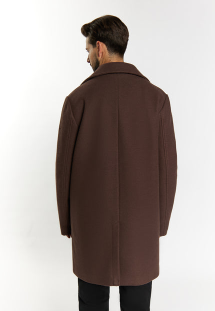 DreiMaster Klassik Men's Transitional Coat In A Wool Look