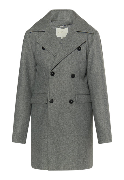 DreiMaster Klassik Men's Transitional Coat In A Wool Look