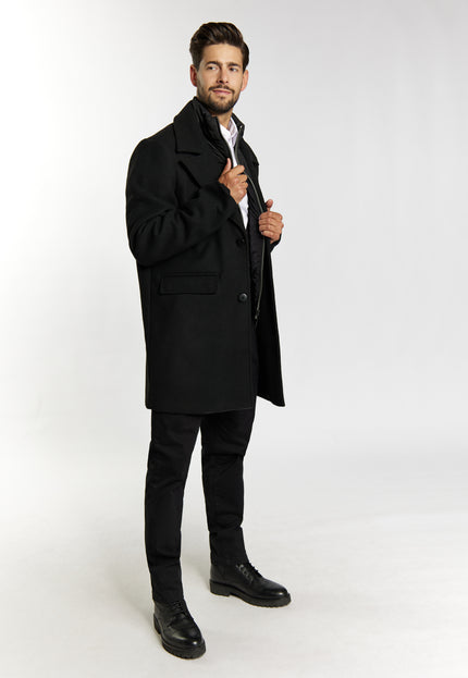 Dreimaster Klassik Men's Transitional Coat Made Of Wool Blend