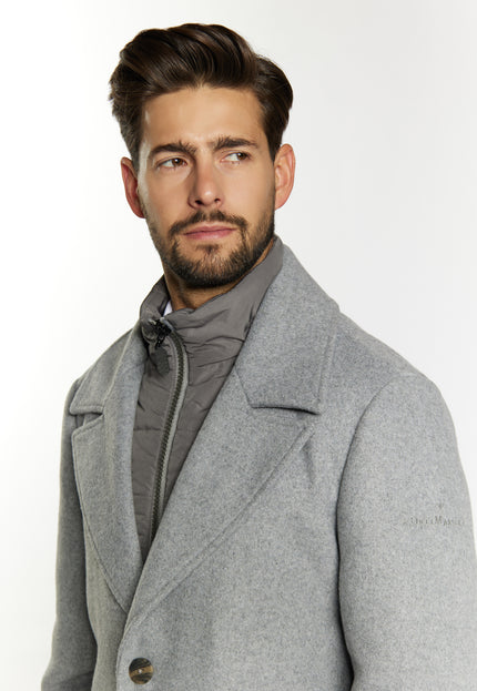 Dreimaster Klassik Men's Transitional Coat Made Of Wool Blend