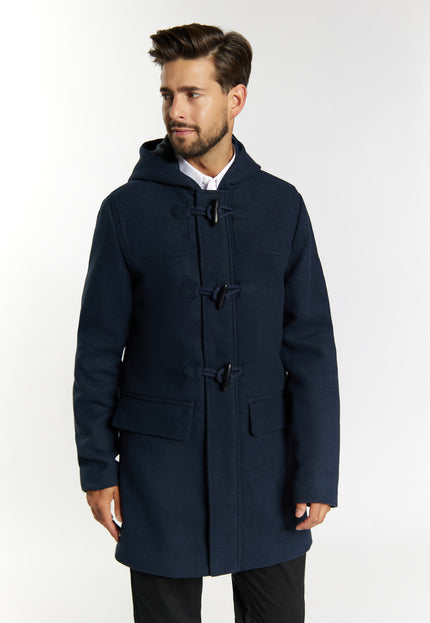 Dreimaster Klassik Men's Transitional Coat Made Of Wool Blend