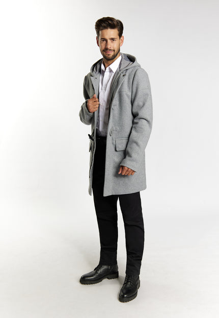 DreiMaster Klassik Men's Transitional Coat Made Of Wool Blend