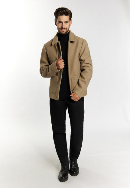 Dreimaster Klassik Men's Transitional Jacket In A Wool Look