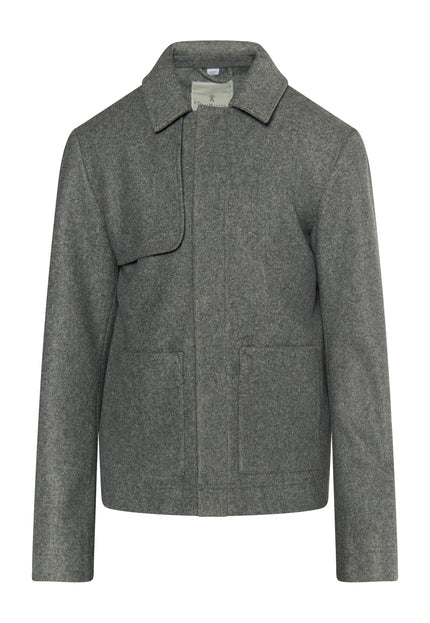 Dreimaster Klassik Men's Transitional Jacket In A Wool Look