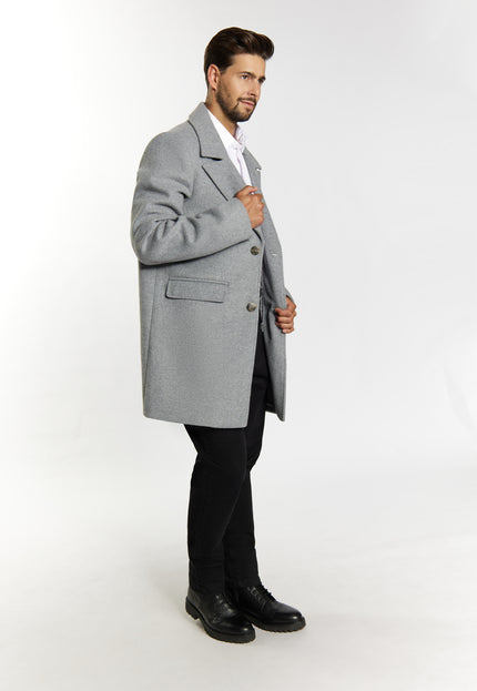 Dreimaster Klassik Men's Transitional Coat Made Of Wool Blend