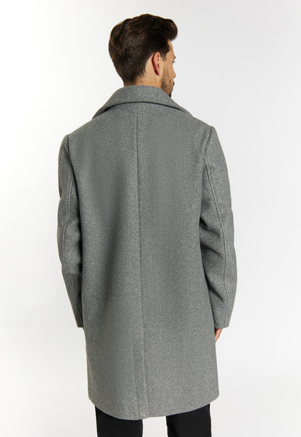 DreiMaster Klassik Men's Transitional Coat In A Wool Look