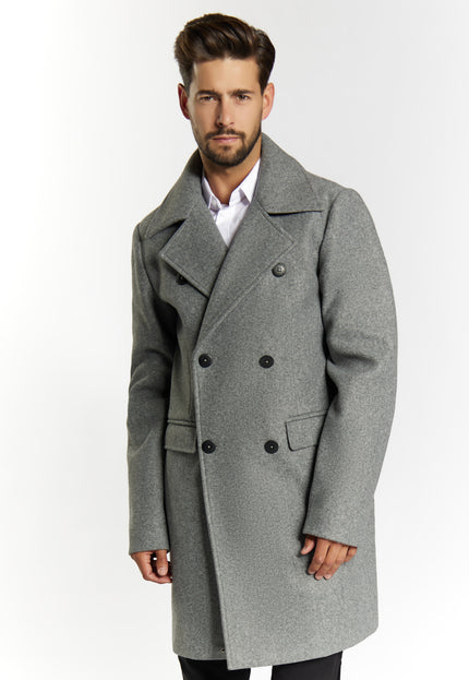 DreiMaster Klassik Men's Transitional Coat In A Wool Look