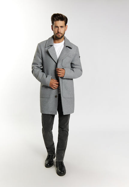 Dreimaster Vintage Men's Short Wool Blend Coat