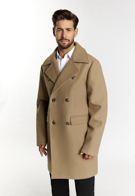 DreiMaster Klassik Men's Transitional Coat In A Wool Look