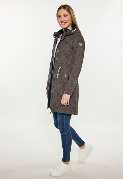 Schmuddelwedda Damen Strickfleece Mantel