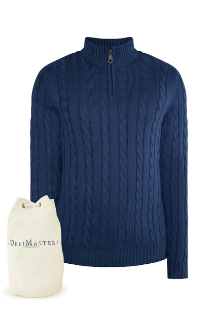 Dreimaster vintage Men's Knitted Sweater + Shopping Bag - Set