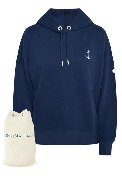 Dreimaster Maritim Damen Hoodie + Einkaufstasche - Set