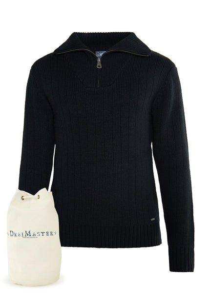 Dreimaster vintage Men's Knitted Sweater + Shopping Bag - Set