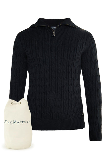 Dreimaster vintage Men's Knitted Sweater + Shopping Bag - Set