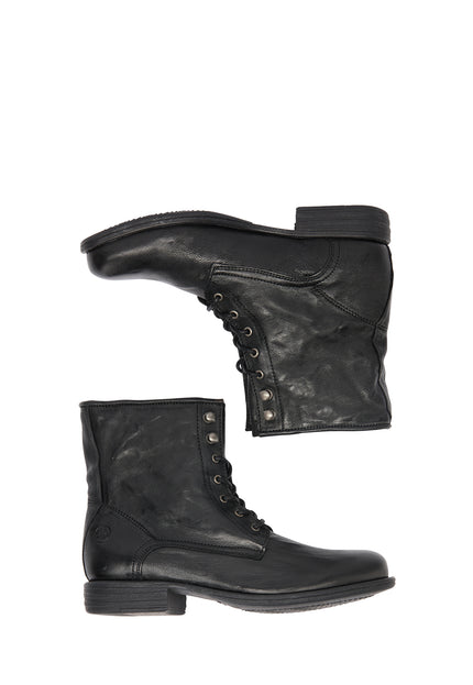 Dreimaster Vintage Damen-Stiefeletten aus weichem Leder